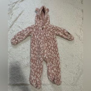 Carter's Pink and White Patterned Footie
